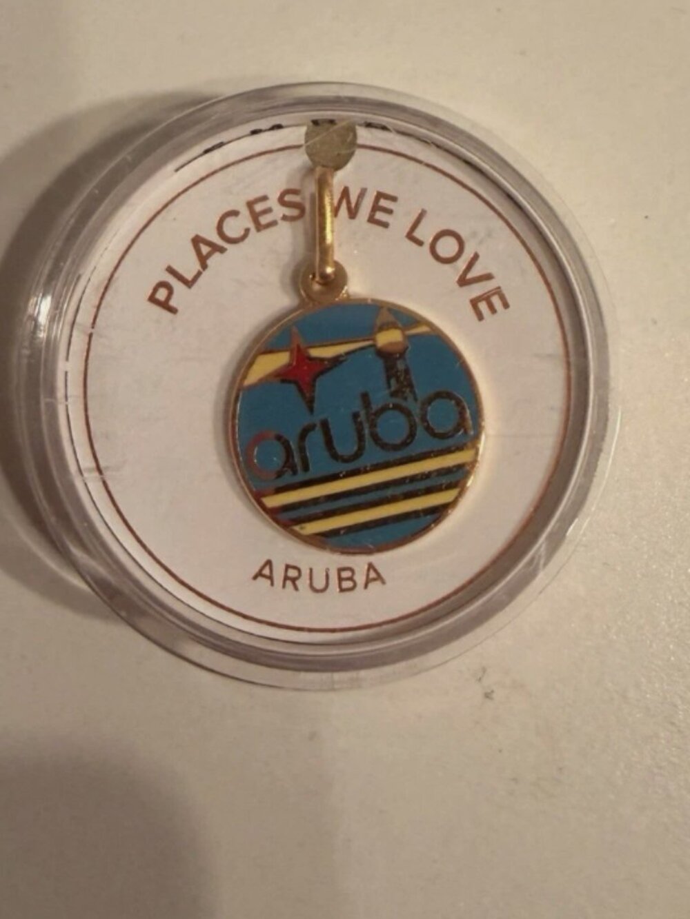 Alex & Ani Aruba Places We Love Charm Gold Finish New Chain Station
